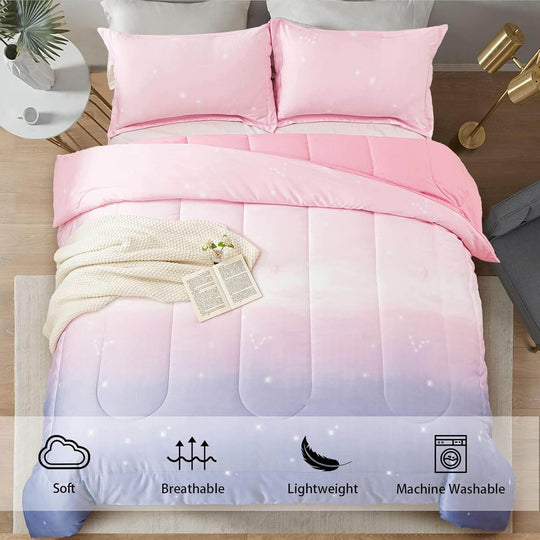 _label_, DSZ Product, feed-cond-new, feed-sl-free shipping, free-shipping, newGirls Comforter Set, Queen Size, Ombre Pink Purple Rainbow 3 - Piece Bedding Collection - Premium Home & Garden > Bedding > Quilts & Duvets from Styleforhome ! Shop Online Buy Now at S & D's Value Store Family Business Best Customer Service_label_, DSZ Product, feed-cond-new, feed-sl-free shipping, free-shipping, new