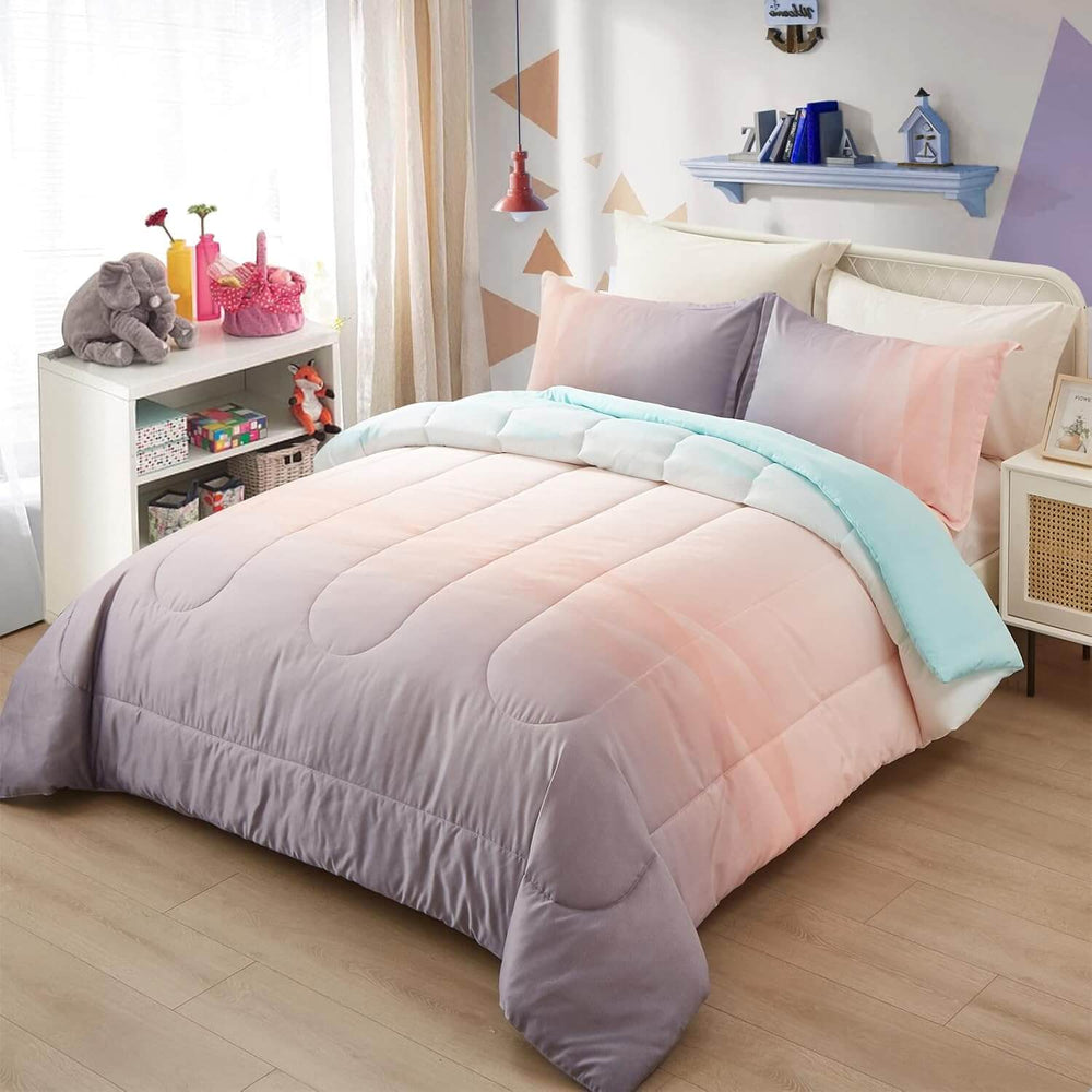 _label_, DSZ Product, feed-cond-new, feed-sl-free shipping, free-shippingGirls Comforter Set, King Size, Ombre Blue Pink Rainbow 3 - Piece Bedding Collection - Premium Home & Garden > Bedding > Quilts & Duvets from Styleforhome ! Shop Online Buy Now at S & D's Value Store Family Business Best Customer Service_label_, DSZ Product, feed-cond-new, feed-sl-free shipping, free-shipping