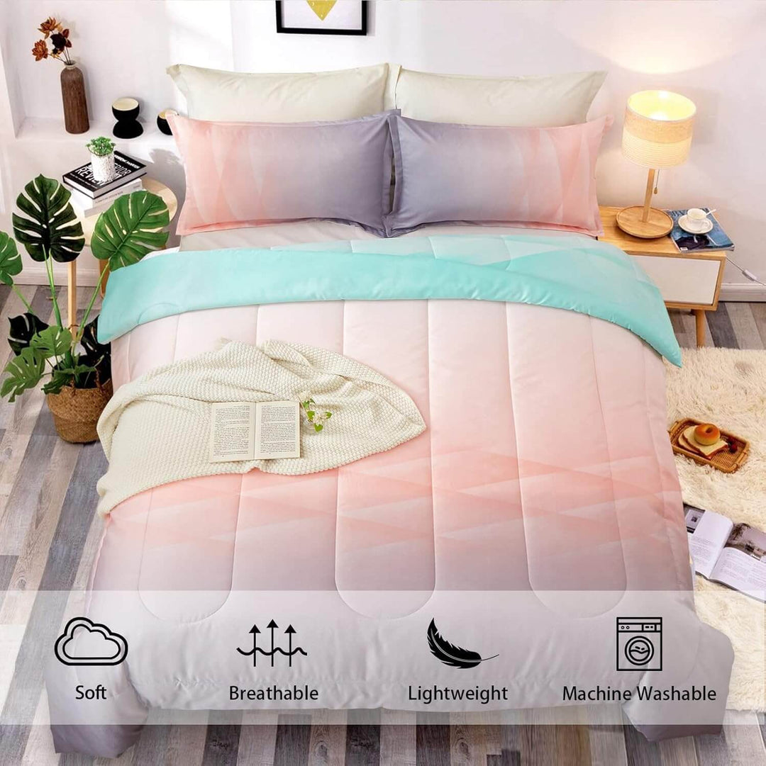 _label_, DSZ Product, feed-cond-new, feed-sl-free shipping, free-shippingGirls Comforter Set, King Size, Ombre Blue Pink Rainbow 3 - Piece Bedding Collection - Premium Home & Garden > Bedding > Quilts & Duvets from Styleforhome ! Shop Online Buy Now at S & D's Value Store Family Business Best Customer Service_label_, DSZ Product, feed-cond-new, feed-sl-free shipping, free-shipping