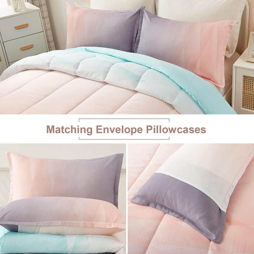 _label_, DSZ Product, feed-cond-new, feed-sl-free shipping, free-shippingGirls Comforter Set, King Size, Ombre Blue Pink Rainbow 3 - Piece Bedding Collection - Premium Home & Garden > Bedding > Quilts & Duvets from Styleforhome ! Shop Online Buy Now at S & D's Value Store Family Business Best Customer Service_label_, DSZ Product, feed-cond-new, feed-sl-free shipping, free-shipping