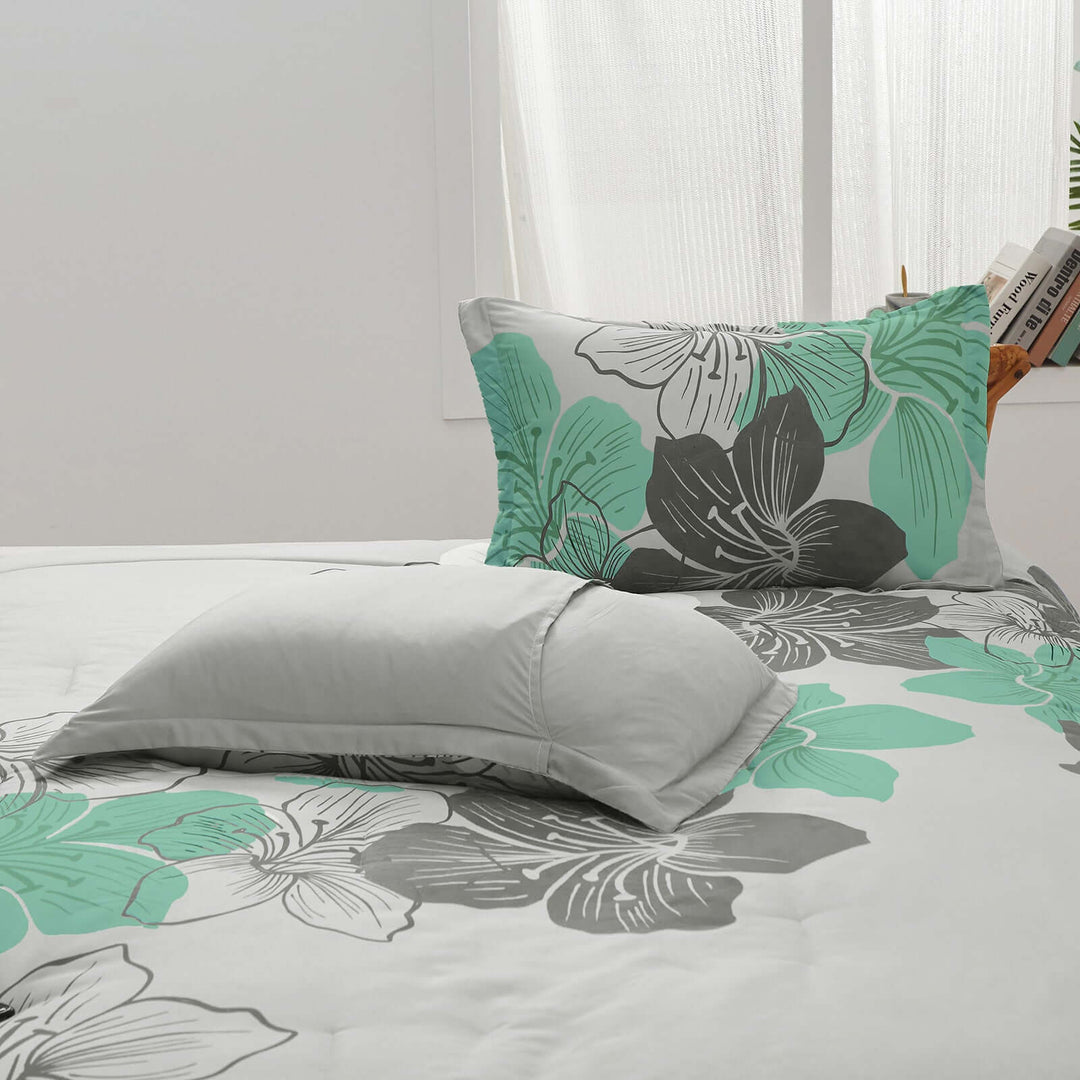 _label_, DSZ Product, feed-cond-new, feed-sl-free shipping, free-shippingFloral Comforter Set, King Size, Green Floral 3 - Piece Bedding, Lightweight Microfiber - Premium Home & Garden > Bedding > Quilts & Duvets from Styleforhome ! Shop Online Buy Now at S & D's Value Store Family Business Best Customer Service_label_, DSZ Product, feed-cond-new, feed-sl-free shipping, free-shipping