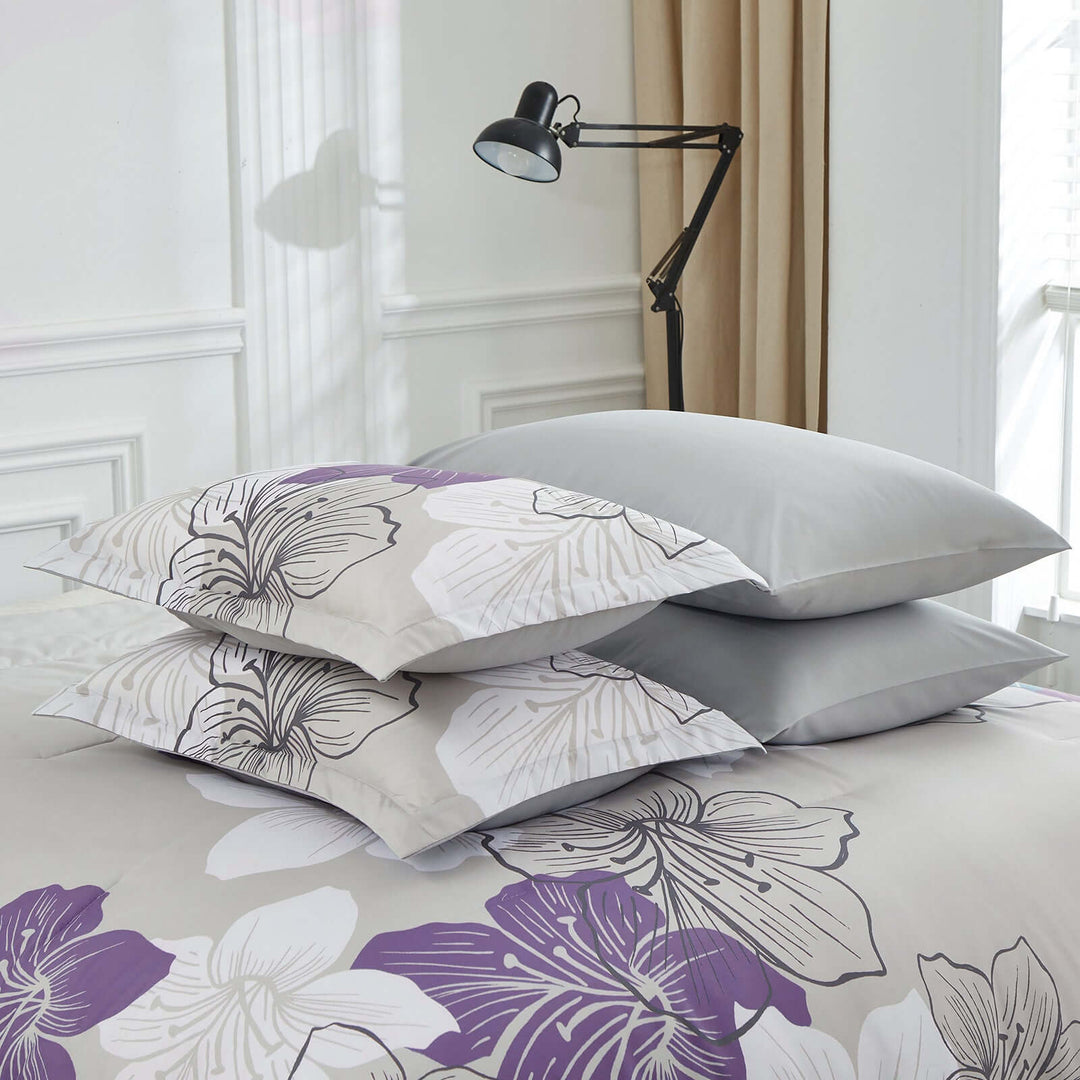 _label_, DSZ Product, feed-cond-new, feed-sl-free shipping, free-shippingFloral Comforter Set, King Size, Purple Floral 3 - Piece Bedding, Lightweight Microfiber - Premium Home & Garden > Bedding > Quilts & Duvets from Styleforhome ! Shop Online Buy Now at S & D's Value Store Family Business Best Customer Service_label_, DSZ Product, feed-cond-new, feed-sl-free shipping, free-shipping