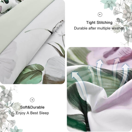 _label_, DSZ Product, feed-cond-new, feed-sl-free shipping, free-shippingFloral Comforter Set, King Size, Green Floral 3 - Piece Bedding, Soft Microfiber For All Seasons - Premium Home & Garden > Bedding > Quilts & Duvets from Styleforhome ! Shop Online Buy Now at S & D's Value Store Family Business Best Customer Service_label_, DSZ Product, feed-cond-new, feed-sl-free shipping, free-shipping