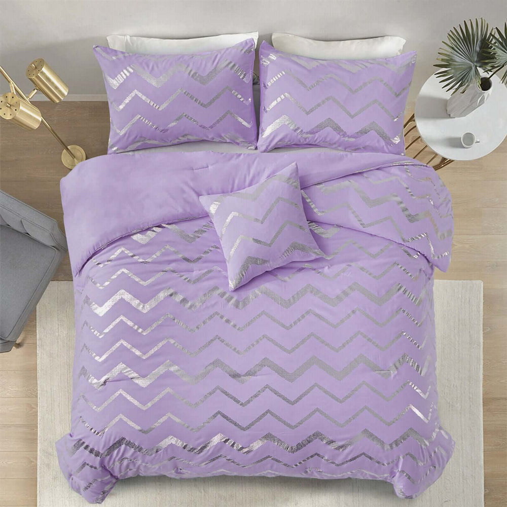 _label_, DSZ Product, feed-cond-new, feed-sl-free shipping, free-shippingSoft Purple Comforter Set, King Size, Cozy 3 - Piece Bedding With Pillowcases - Premium Home & Garden > Bedding > Quilts & Duvets from Styleforhome ! Shop Online Buy Now at S & D's Value Store Family Business Best Customer Service_label_, DSZ Product, feed-cond-new, feed-sl-free shipping, free-shipping