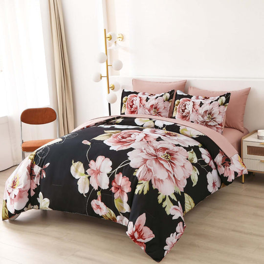 _label_, DSZ Product, feed-cond-new, feed-sl-free shipping, free-shipping, newSoft Warm Floral Comforter Set, King Size, Ultra - Plush Bedding With Pillowcases - Premium Home & Garden > Bedding > Quilts & Duvets from Styleforhome ! Shop Online Buy Now at S & D's Value Store Family Business Best Customer Service_label_, DSZ Product, feed-cond-new, feed-sl-free shipping, free-shipping, new