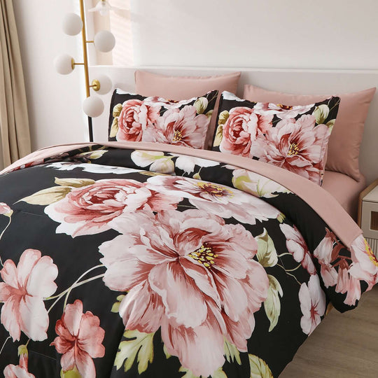 _label_, DSZ Product, feed-cond-new, feed-sl-free shipping, free-shipping, newSoft Warm Floral Comforter Set, King Size, Ultra - Plush Bedding With Pillowcases - Premium Home & Garden > Bedding > Quilts & Duvets from Styleforhome ! Shop Online Buy Now at S & D's Value Store Family Business Best Customer Service_label_, DSZ Product, feed-cond-new, feed-sl-free shipping, free-shipping, new