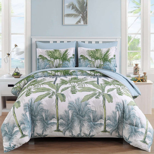 _label_, DSZ Product, feed-cond-new, feed-sl-free shipping, free-shipping, newSoft Floral Leaf Comforter Set, King Size, Deluxe Quilted Bedding With Pillowcases - Premium Home & Garden > Bedding > Quilts & Duvets from Styleforhome ! Shop Online Buy Now at S & D's Value Store Family Business Best Customer Service_label_, DSZ Product, feed-cond-new, feed-sl-free shipping, free-shipping, new