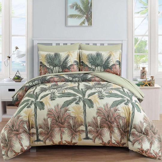 _label_, DSZ Product, feed-cond-new, feed-sl-free shipping, free-shipping, newSoft Floral Leaf Comforter Set, King Size, Warm Quilted Bedding With Pillowcases - Premium Home & Garden > Bedding > Quilts & Duvets from Styleforhome ! Shop Online Buy Now at S & D's Value Store Family Business Best Customer Service_label_, DSZ Product, feed-cond-new, feed-sl-free shipping, free-shipping, new