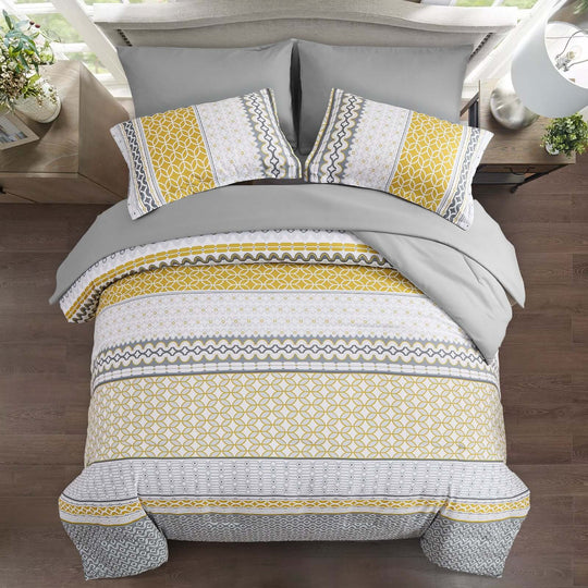 _label_, DSZ Product, feed-cond-new, feed-sl-free shipping, free-shipping, newFloral Stripes Comforter Set, King Size, Deluxe 3 - Piece Bedding With Pillowcases - Premium Home & Garden > Bedding > Quilts & Duvets from Styleforhome ! Shop Online Buy Now at S & D's Value Store Family Business Best Customer Service_label_, DSZ Product, feed-cond-new, feed-sl-free shipping, free-shipping, new