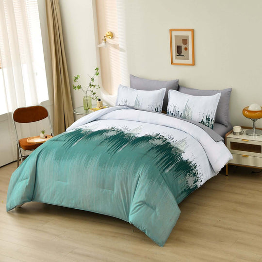 _label_, DSZ Product, feed-cond-new, feed-sl-free shipping, free-shipping, newFloral Stripes Comforter Set, King Size, Plush 3 - Piece Bedding With Pillowcases - Premium Home & Garden > Bedding > Quilts & Duvets from Styleforhome ! Shop Online Buy Now at S & D's Value Store Family Business Best Customer Service_label_, DSZ Product, feed-cond-new, feed-sl-free shipping, free-shipping, new