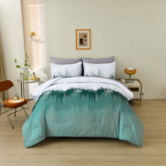 _label_, DSZ Product, feed-cond-new, feed-sl-free shipping, free-shipping, newFloral Stripes Comforter Set, King Size, Plush 3 - Piece Bedding With Pillowcases - Premium Home & Garden > Bedding > Quilts & Duvets from Styleforhome ! Shop Online Buy Now at S & D's Value Store Family Business Best Customer Service_label_, DSZ Product, feed-cond-new, feed-sl-free shipping, free-shipping, new