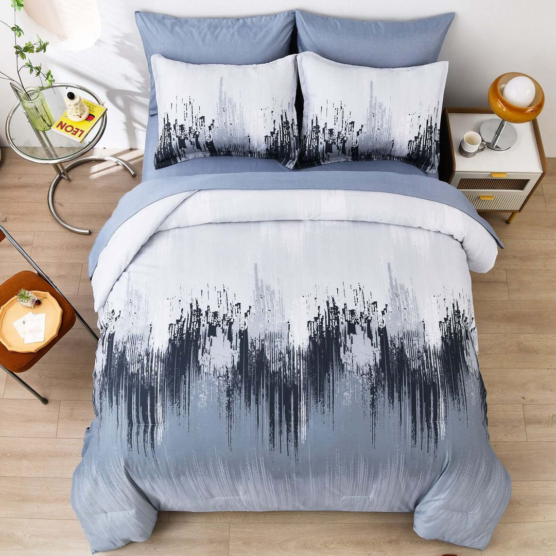 _label_, DSZ Product, feed-cond-new, feed-sl-free shipping, free-shipping, newFloral Stripes Comforter Set, King Size, Warm 3 - Piece Bedding With Pillowcases - Premium Home & Garden > Bedding > Quilts & Duvets from Styleforhome ! Shop Online Buy Now at S & D's Value Store Family Business Best Customer Service_label_, DSZ Product, feed-cond-new, feed-sl-free shipping, free-shipping, new