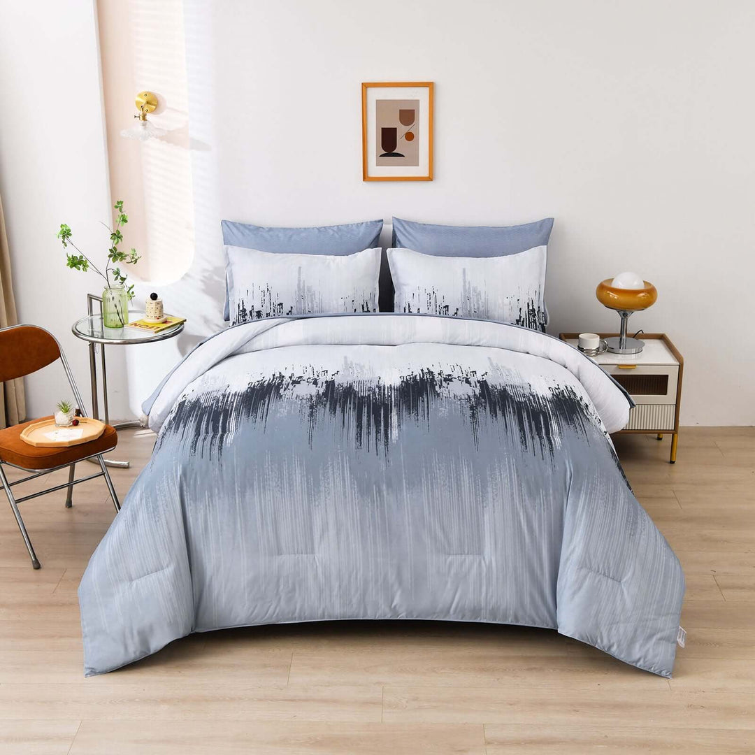 _label_, DSZ Product, feed-cond-new, feed-sl-free shipping, free-shipping, newFloral Stripes Comforter Set, King Size, Warm 3 - Piece Bedding With Pillowcases - Premium Home & Garden > Bedding > Quilts & Duvets from Styleforhome ! Shop Online Buy Now at S & D's Value Store Family Business Best Customer Service_label_, DSZ Product, feed-cond-new, feed-sl-free shipping, free-shipping, new