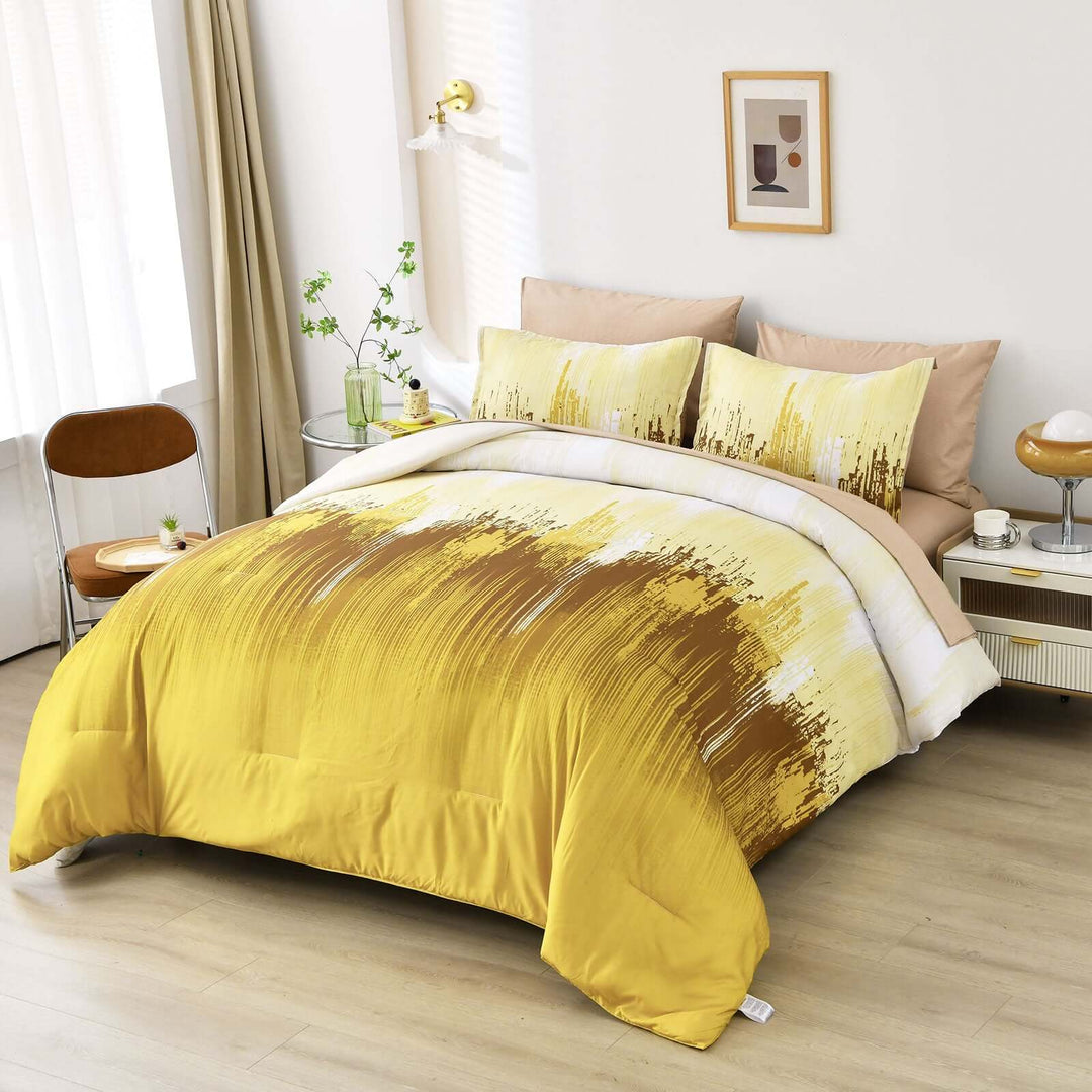 _label_, DSZ Product, feed-cond-new, feed-sl-free shipping, free-shipping, newFloral Stripes Comforter Set, King Size, Cozy 3 - Piece Bedding With Pillowcases - Premium Home & Garden > Bedding > Quilts & Duvets from Styleforhome ! Shop Online Buy Now at S & D's Value Store Family Business Best Customer Service_label_, DSZ Product, feed-cond-new, feed-sl-free shipping, free-shipping, new