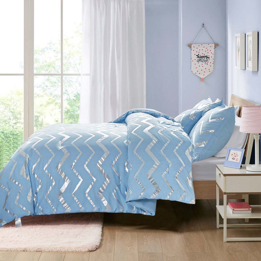 _label_, DSZ Product, feed-cond-new, feed-sl-free shipping, free-shipping, newMetallic Print Comforter Set, King Size, Chic 3 - Piece Bedding With Pillowcases - Premium Home & Garden > Bedding > Quilts & Duvets from Styleforhome ! Shop Online Buy Now at S & D's Value Store Family Business Best Customer Service_label_, DSZ Product, feed-cond-new, feed-sl-free shipping, free-shipping, new