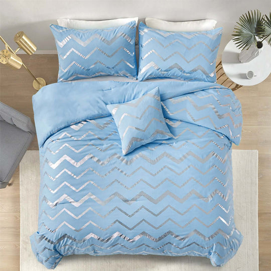 _label_, DSZ Product, feed-cond-new, feed-sl-free shipping, free-shipping, newMetallic Print Comforter Set, King Size, Chic 3 - Piece Bedding With Pillowcases - Premium Home & Garden > Bedding > Quilts & Duvets from Styleforhome ! Shop Online Buy Now at S & D's Value Store Family Business Best Customer Service_label_, DSZ Product, feed-cond-new, feed-sl-free shipping, free-shipping, new