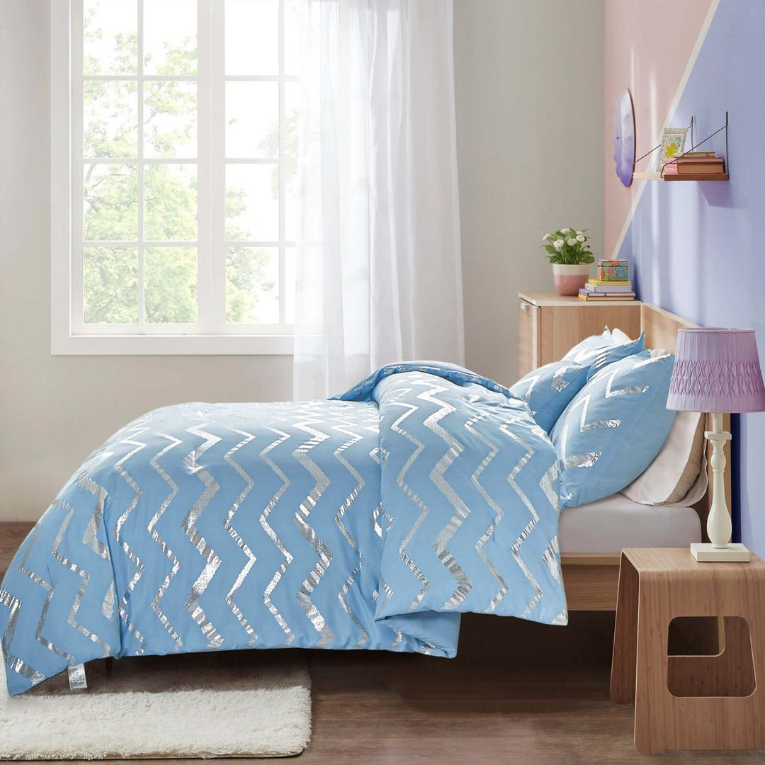 _label_, DSZ Product, feed-cond-new, feed-sl-free shipping, free-shipping, newMetallic Print Comforter Set, King Size, Chic 3 - Piece Bedding With Pillowcases - Premium Home & Garden > Bedding > Quilts & Duvets from Styleforhome ! Shop Online Buy Now at S & D's Value Store Family Business Best Customer Service_label_, DSZ Product, feed-cond-new, feed-sl-free shipping, free-shipping, new