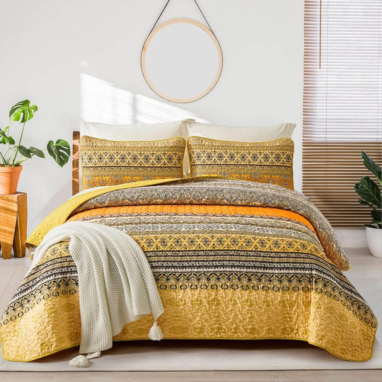 _label_, DSZ Product, feed-cond-new, feed-sl-free shipping, free-shippingLively Quilted Bedspread And Pillowcovers Set: Add Vibrancy To Your Room - Queen Size - Premium Home & Garden > Bedding > Blankets & Throws from Styleforhome ! Shop Online Buy Now at S & D's Value Store Family Business Best Customer Service_label_, DSZ Product, feed-cond-new, feed-sl-free shipping, free-shipping