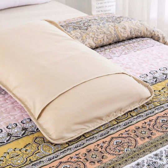 _label_, DSZ Product, feed-cond-new, feed-sl-free shipping, free-shippingCrafted Quilted Bedspread And Pillowcases Set: A Testament To Skilled Craftsmanship - Queen Size - Premium Home & Garden > Bedding > Blankets & Throws from Styleforhome ! Shop Online Buy Now at S & D's Value Store Family Business Best Customer Service_label_, DSZ Product, feed-cond-new, feed-sl-free shipping, free-shipping