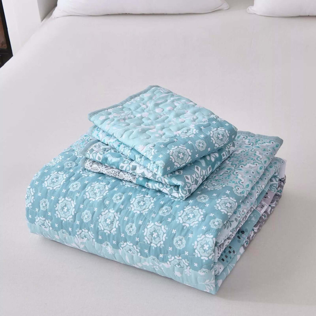 _label_, DSZ Product, feed-cond-new, feed-sl-free shipping, free-shippingPeaceful Quilted Coverlet And Pillowcovers Set: Relax And Unwind - Queen Size - Premium Home & Garden > Bedding > Blankets & Throws from Styleforhome ! Shop Online Buy Now at S & D's Value Store Family Business Best Customer Service_label_, DSZ Product, feed-cond-new, feed-sl-free shipping, free-shipping