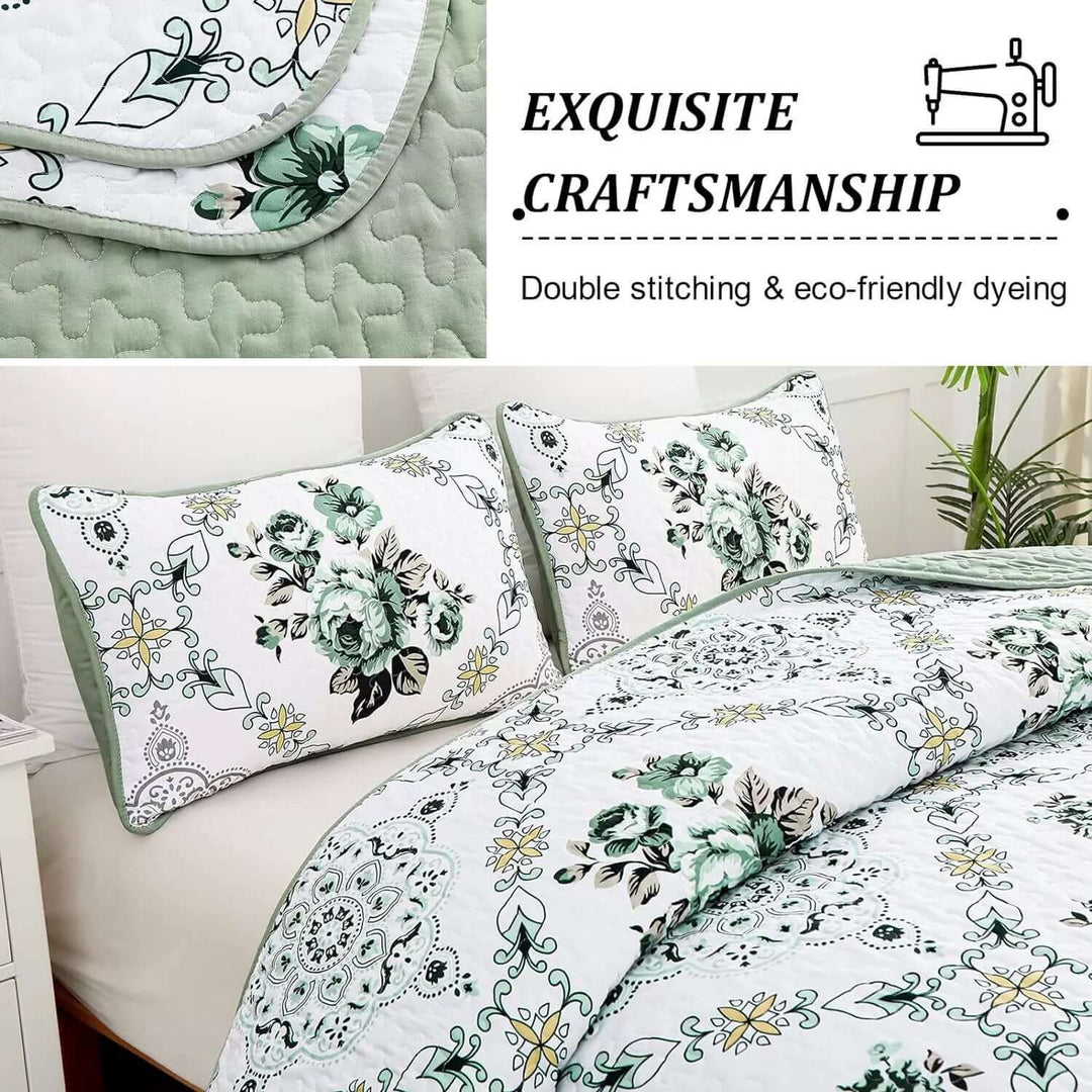 _label_, DSZ Product, feed-cond-new, feed-sl-free shipping, free-shippingExquisite Quilted Bedspread And Pillowcases Set: A Touch Of Elegance For Your Space - Queen Size - Premium Home & Garden > Bedding > Blankets & Throws from Styleforhome ! Shop Online Buy Now at S & D's Value Store Family Business Best Customer Service_label_, DSZ Product, feed-cond-new, feed-sl-free shipping, free-shipping