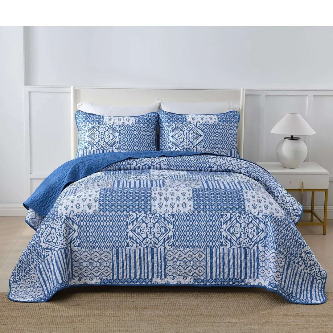 _label_, DSZ Product, feed-cond-new, feed-sl-free shipping, free-shippingBlissful Quilted Bedspread And Pillowcovers Set: Relax In Style - Queen Size - Premium Home & Garden > Bedding > Blankets & Throws from Styleforhome ! Shop Online Buy Now at S & D's Value Store Family Business Best Customer Service_label_, DSZ Product, feed-cond-new, feed-sl-free shipping, free-shipping