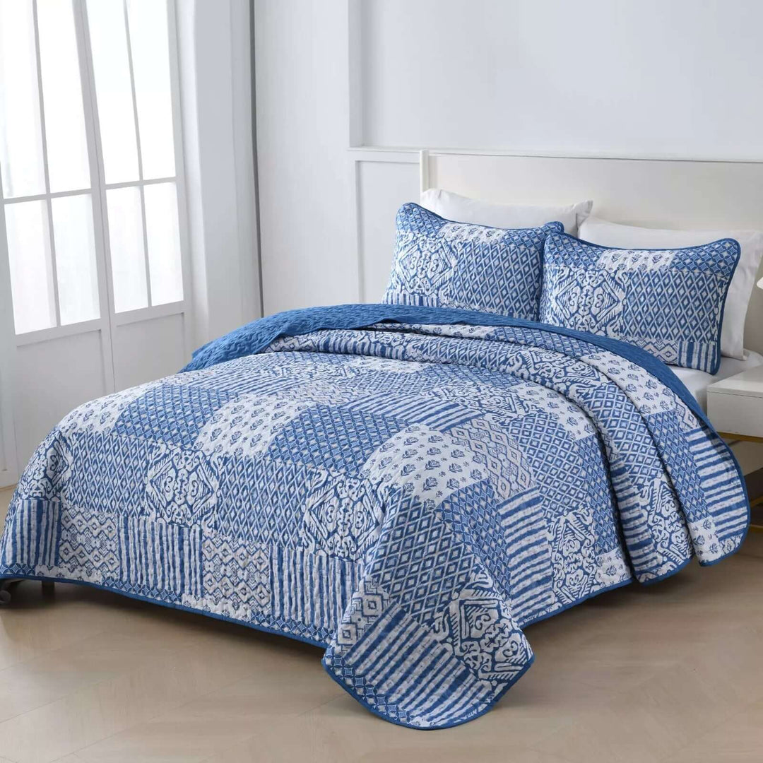 _label_, DSZ Product, feed-cond-new, feed-sl-free shipping, free-shippingBlissful Quilted Bedspread And Pillowcovers Set: Relax In Style - Queen Size - Premium Home & Garden > Bedding > Blankets & Throws from Styleforhome ! Shop Online Buy Now at S & D's Value Store Family Business Best Customer Service_label_, DSZ Product, feed-cond-new, feed-sl-free shipping, free-shipping