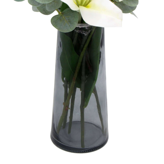 DSZ Product, feed-cond-new, feed-sl-DSZ Freight Payable, newPremium Faux White Lily In Glass Vase (Tiger Lily Bouquet With Eucalyptus) - Premium Home & Garden > Artificial Plants > Artifical Flowers & Plants from Designer Plants ! Shop Online Buy Now at S & D's Value Store Family Business Best Customer ServiceDSZ Product, feed-cond-new, feed-sl-DSZ Freight Payable, new