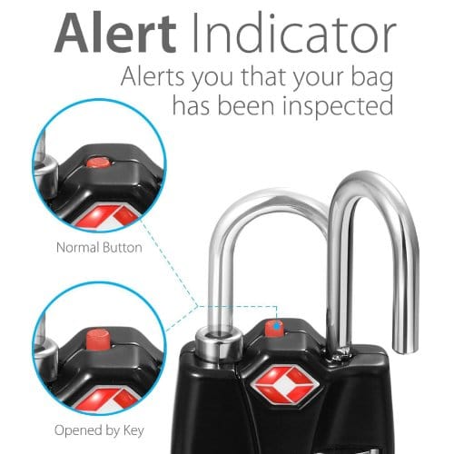 TSA Approved Travel 3 Dial Indicator Padlock