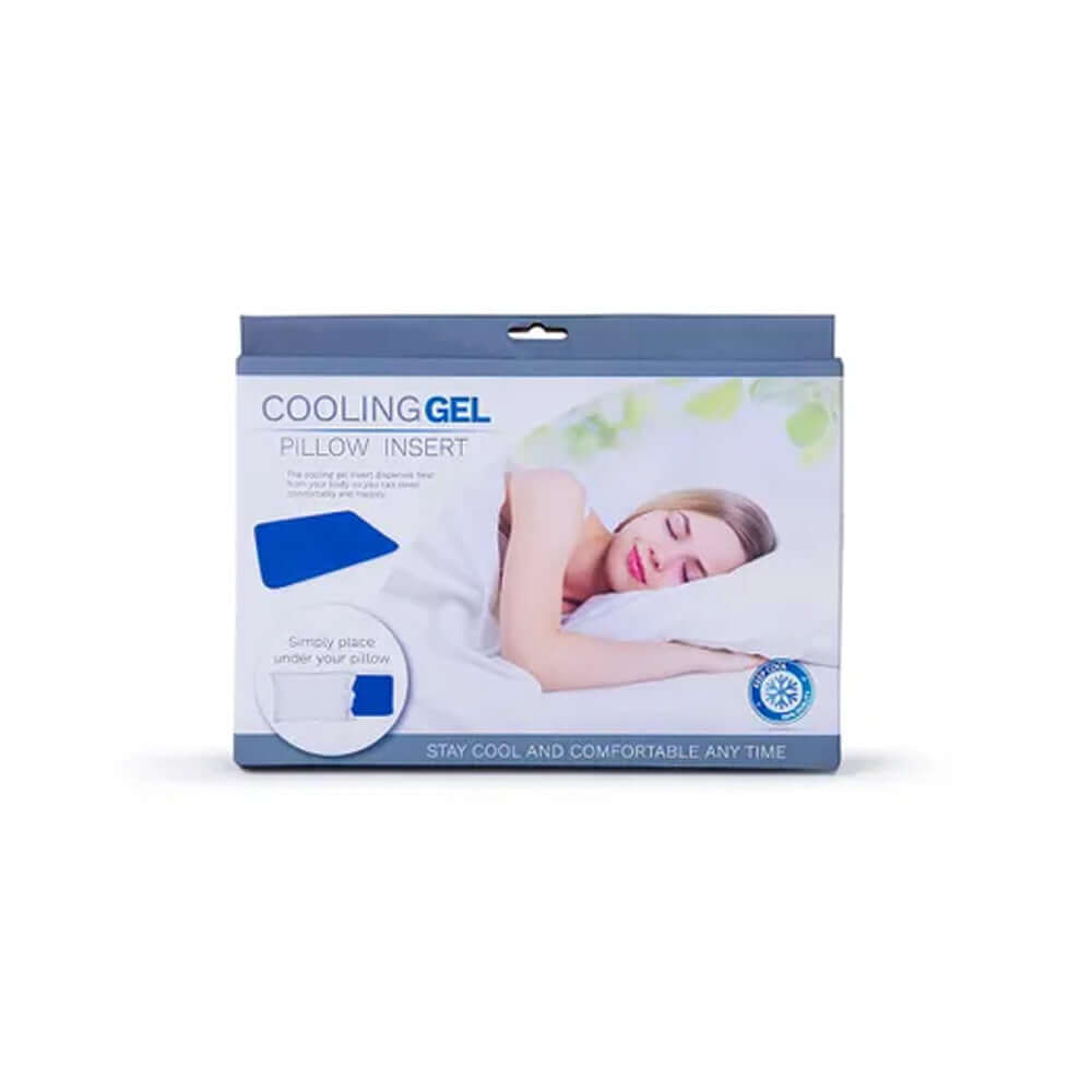 Cooling Gel Pillow Insert for restful sleep, affordable cold therapy mat for hot nights, helps relieve muscle stress.