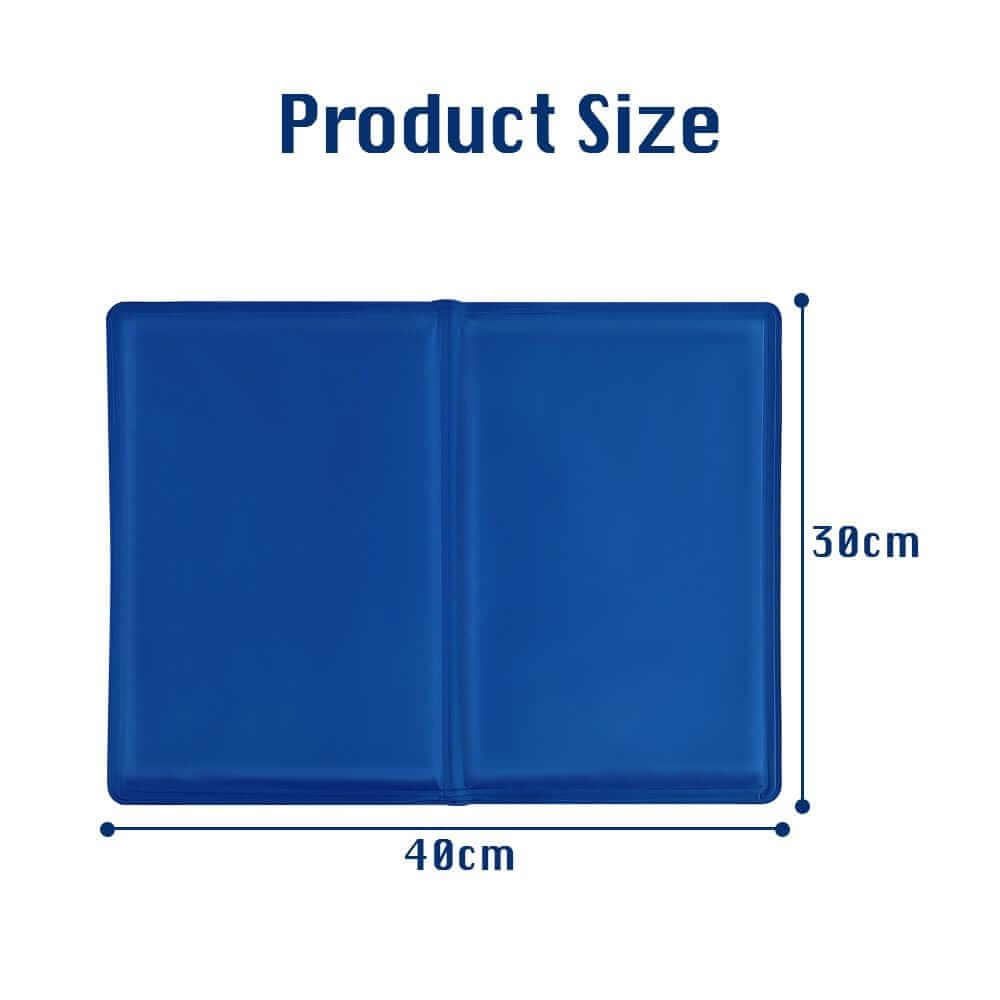 Dimensions of Cooling Gel Pillow 2 Pack, measuring 40cm by 30cm, ideal for restful sleep and muscle relief.