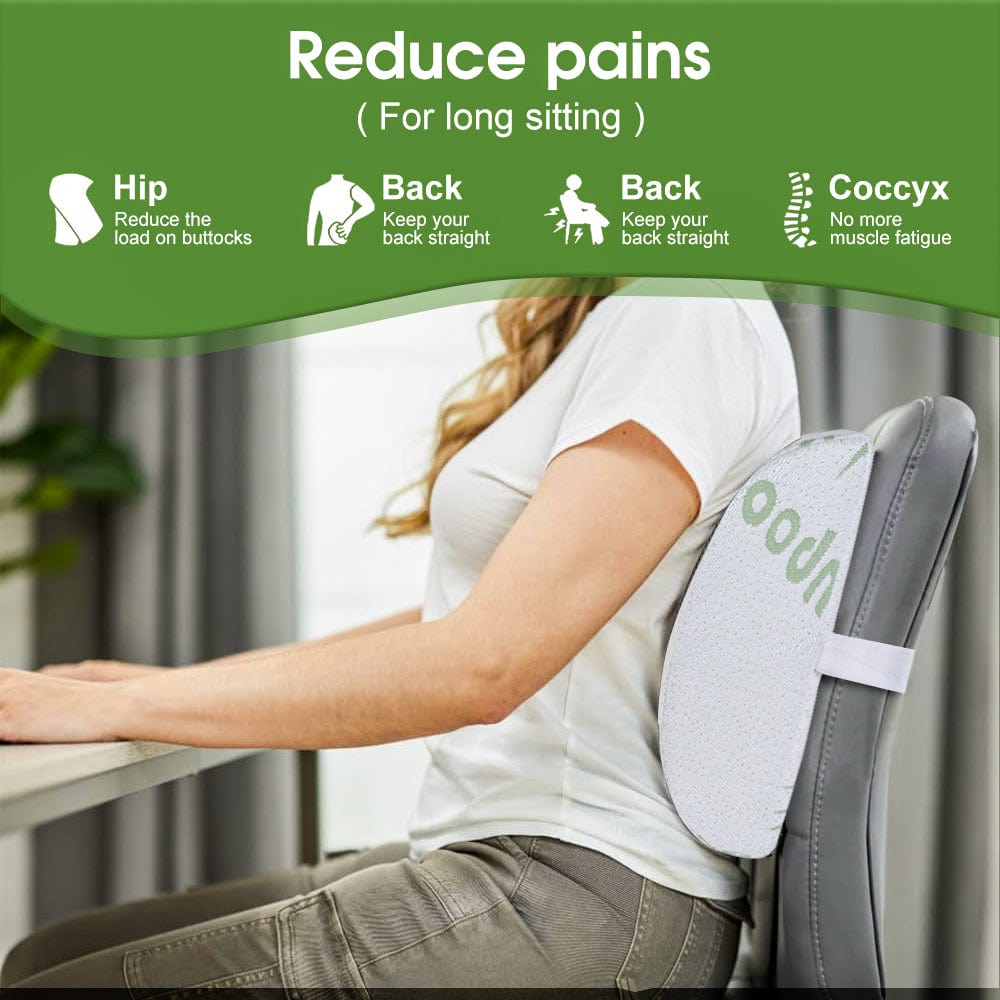 Bamboo Memory Foam Lumbar Support Cushion