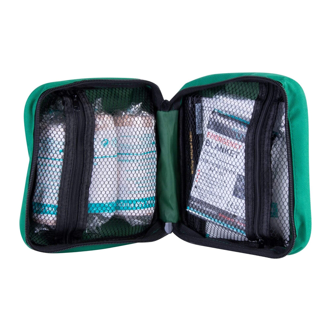 Open Snake Bite Emergency First Aid Kit showing its 9 essential pieces for quality and affordable treatment.