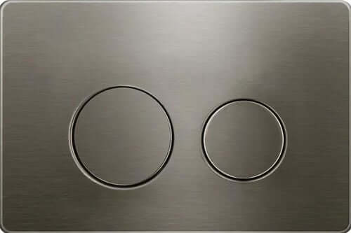 R&T Standard Cisterns Push Plates in Gun Metal finish, affordable and quality design for DIY home renovations.