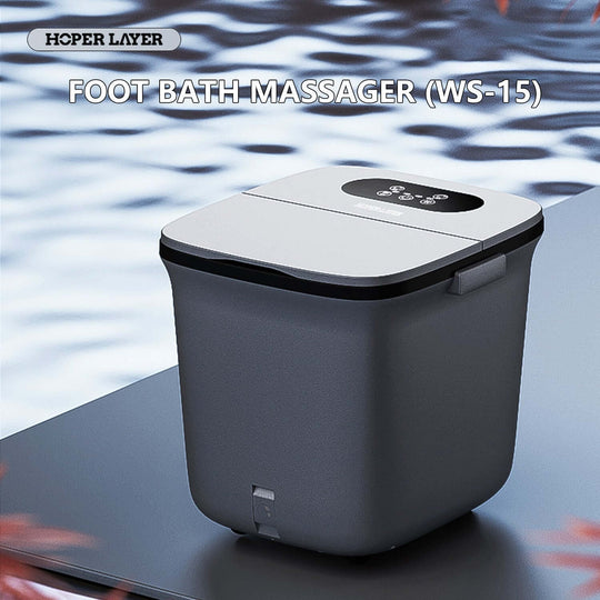 Hoper Layer WS-15 Foot Bath Massager in sleek design, ideal for a luxurious and affordable foot spa experience.