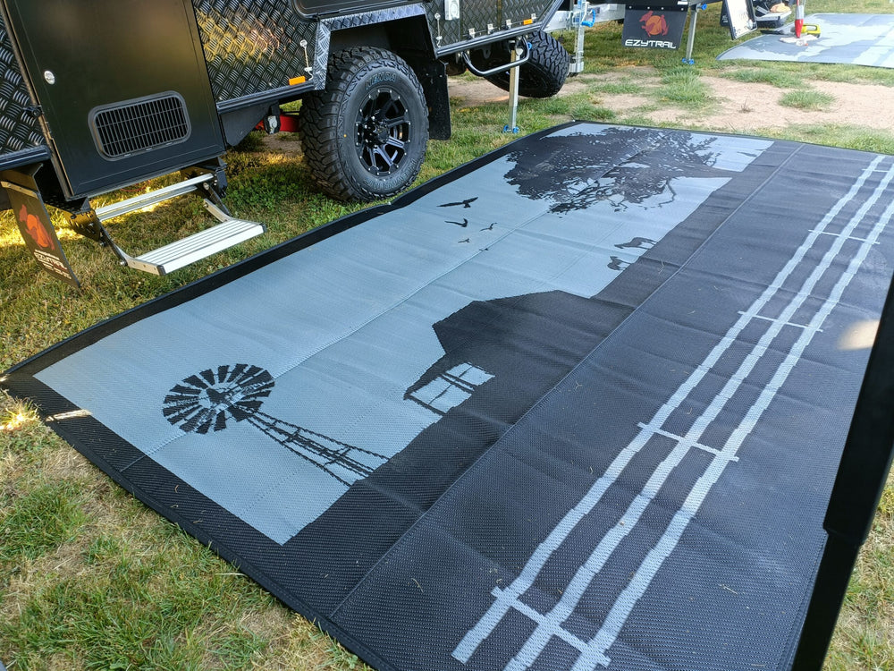 Country Grey 5m x 2.4m recycled poly mat