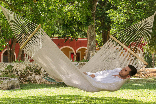 _label_, DSZ Product, feed-cond-new, feed-sl-free shipping, free-shipping, newMayan Legacy Queen Size Outdoor Cotton Mexican Resort Hammock With Fringe In Cream Colour - Premium Home & Garden > Hammocks > Hammocks & Accessories from DSZ ! Shop Online Buy Now at S & D's Value Store Family Business Best Customer Service_label_, DSZ Product, feed-cond-new, feed-sl-free shipping, free-shipping, new