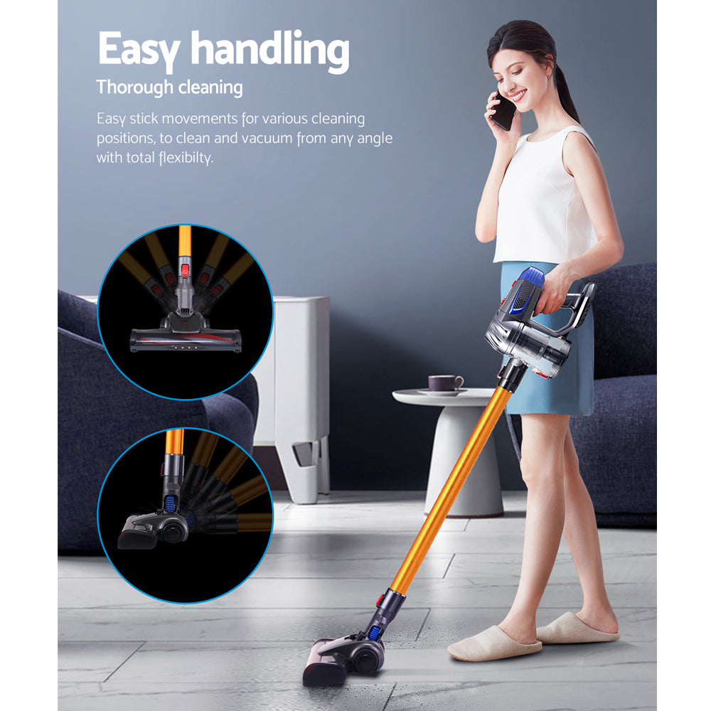 Devanti Stick Vacuum Cleaner Bagless Cordless 150W Gold