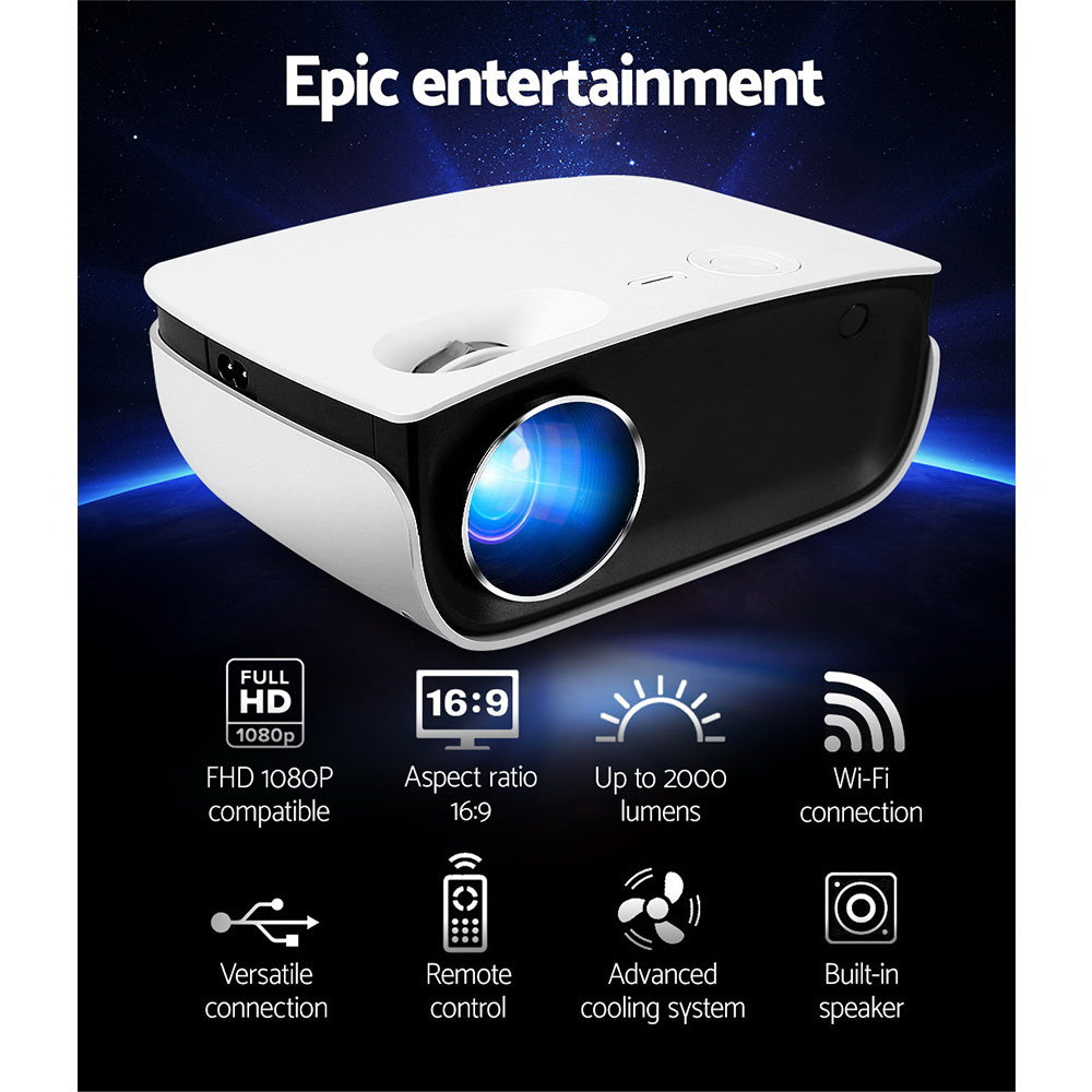 _label_, DSZ Product, feed-cond-new, feed-sl-free shipping, free-shipping, newDevanti Portable Mini Video Projector 1080P Wifi Home Theater Hdmi White - Premium Audio & Video > Projectors & Accessories > Projectors from Devanti ! Shop Online Buy Now at S & D's Value Store Family Business Best Customer Service_label_, DSZ Product, feed-cond-new, feed-sl-free shipping, free-shipping, new