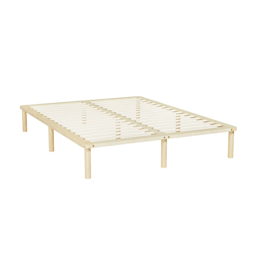 Artiss Bed Frame Queen Size Wooden Base Mattress Platform Timber Pine Amba