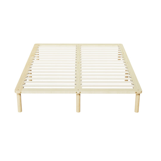 Artiss Bed Frame Queen Size Wooden Base Mattress Platform Timber Pine Amba