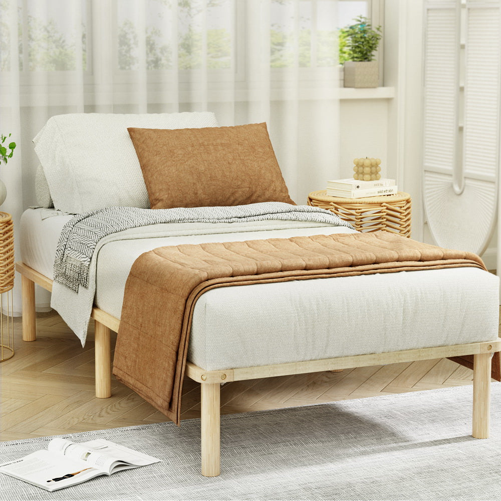 Artiss Bed Frame Single Size Wooden Base Mattress Platform Timber Pine Amba