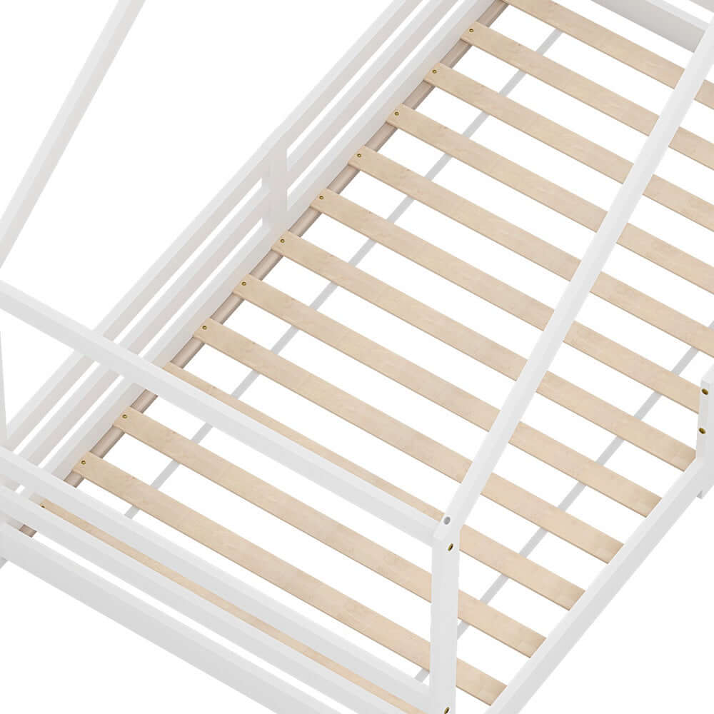 Artiss kids bed frame in white with solid pine slats, perfect for comfort and durability in children's rooms.