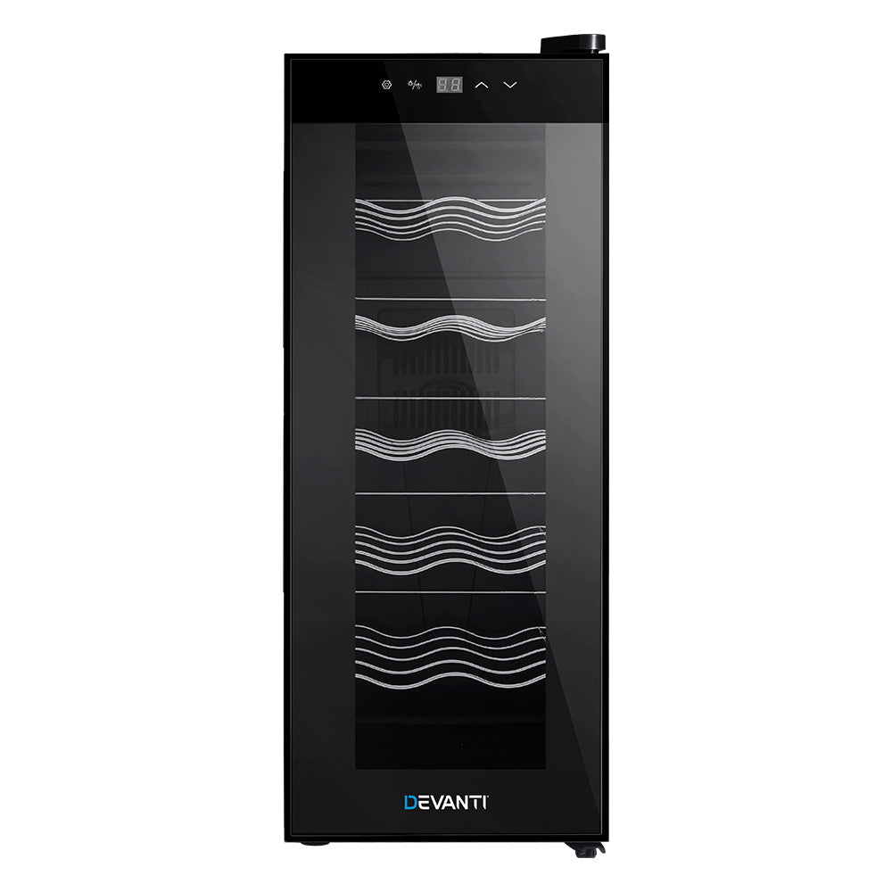 Devanti Wine Fridge Cooler 12 Bottles