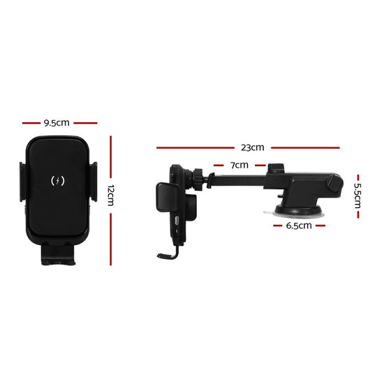 Devanti 無線車用充電器快速充電車載支架通風吸盤