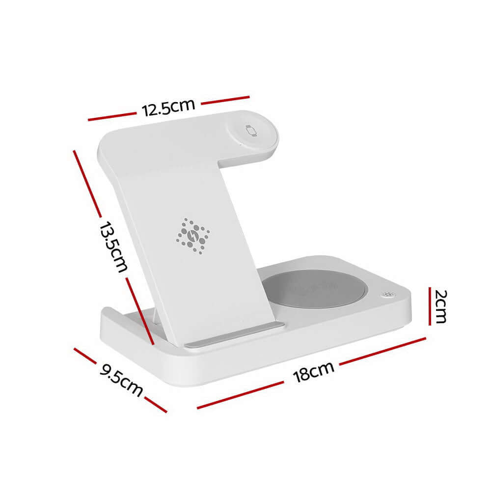 Devanti 四合一無線充電器底座 快速充電 適合手機 白色
