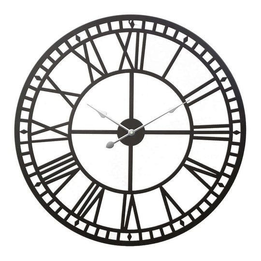 _label_, DSZ Product, feed-cond-new, feed-sl-free shipping, free-shipping, newArtiss 60Cm Wall Clock Large Roman Numerals Metal Black - Premium Home & Garden > Decor > Clocks from Artiss ! Shop Online Buy Now at S & D's Value Store Family Business Best Customer Service_label_, DSZ Product, feed-cond-new, feed-sl-free shipping, free-shipping, new