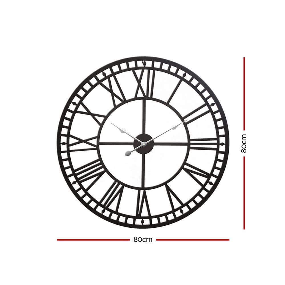 _label_, DSZ Product, feed-cond-new, feed-sl-free shipping, free-shipping, newArtiss 80Cm Wall Clock Large Roman Numerals Metal Black - Premium Home & Garden > Decor > Clocks from Unbranded ! Shop Online Buy Now at S & D's Value Store Family Business Best Customer Service_label_, DSZ Product, feed-cond-new, feed-sl-free shipping, free-shipping, new