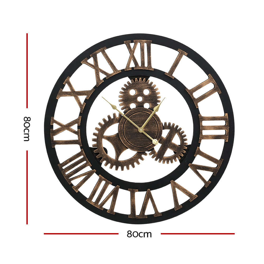 _label_, DSZ Product, feed-cond-new, feed-sl-free shipping, free-shipping, newArtiss 80Cm Wall Clock Large Retro Roman Numerals Brown - Premium Home & Garden > Decor > Clocks from Unbranded ! Shop Online Buy Now at S & D's Value Store Family Business Best Customer Service_label_, DSZ Product, feed-cond-new, feed-sl-free shipping, free-shipping, new