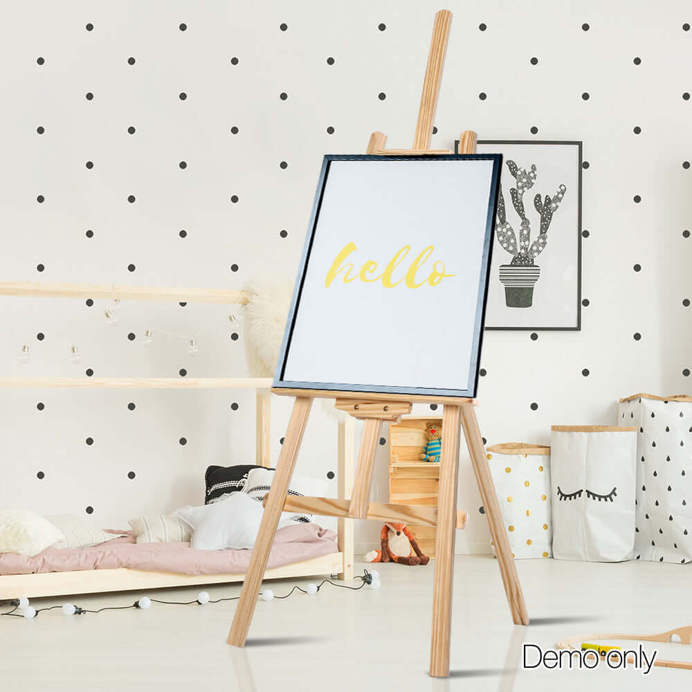 Artiss pine wood easel, 147cm tall, perfect for DIY and affordable art projects. Quality structure and stylish design.